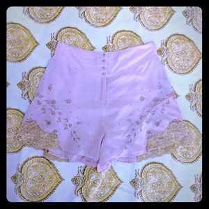 RARE Betsey Johnson Collection Silk Lacey Shorts